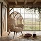Hearth and Haven Outdoor Egg Chair with Arc Back in Beige, , large