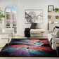 Nourison Prismatic 3"9" x 5"9" Black, Purple, Blue and Red Area Rug, , large