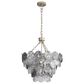 Golden Lighting Cascada 3-Tier 8-Light Pendant with Smoke Plated Glass Shade in Aegean Silver, , large