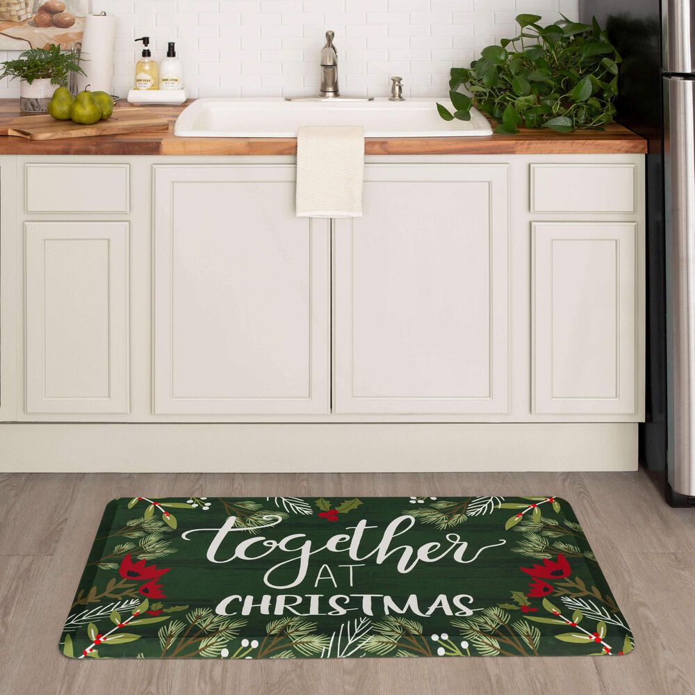 Mohawk Dri-Pro Together At Christmas 1&#39;6&quot; x 2&#39;6&quot; Multicolor Door Mat, , large