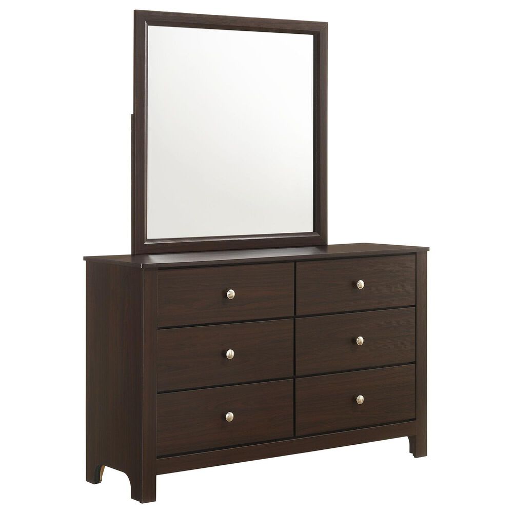 Mayberry Hill Sami Dresser and Mirror in Espresso, , large