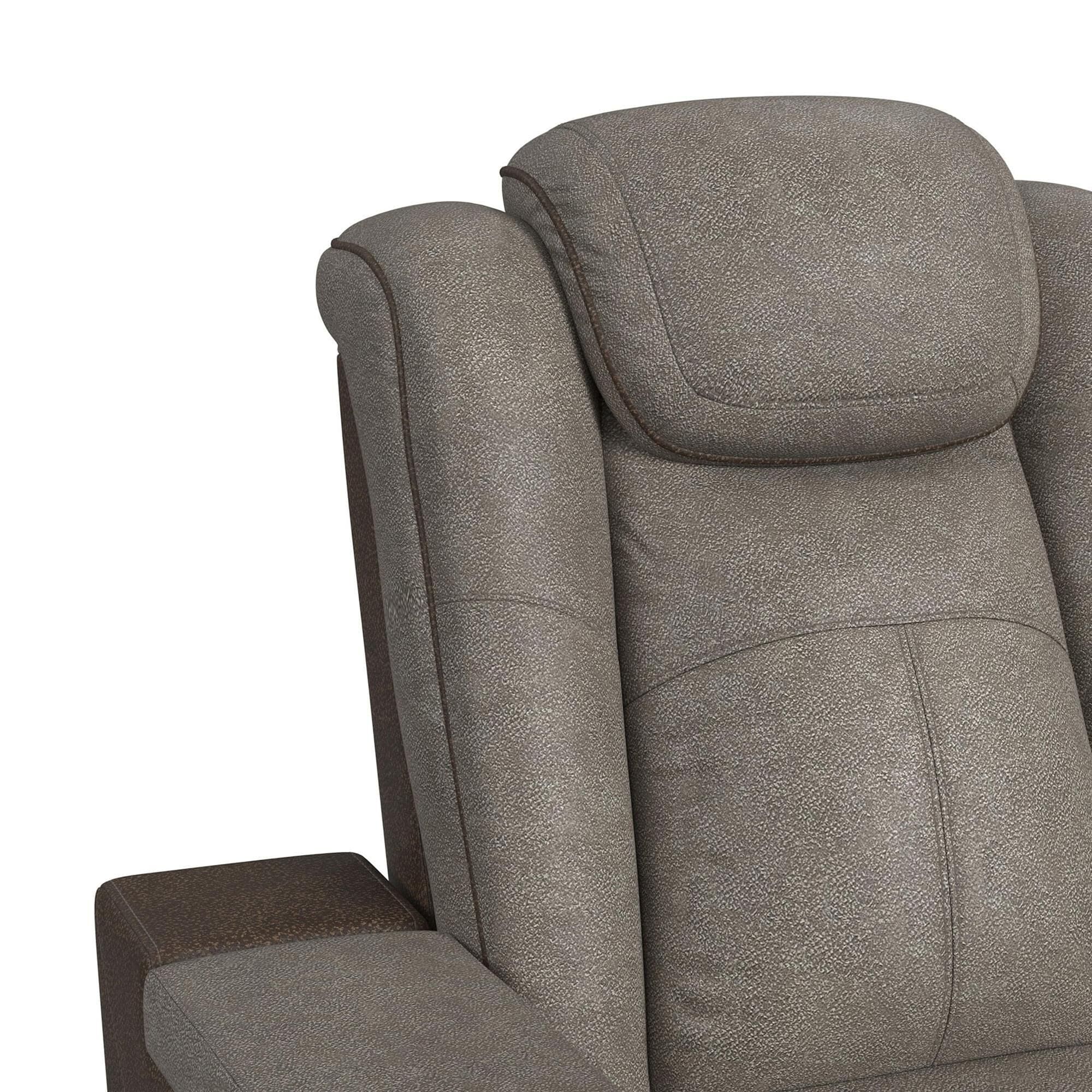 Mayberry Hill Lantana Power Recliner in Rocky Grey and Brown