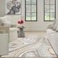 Nourison Glitz GLZ21 Grey and Gold 5"3" x 7"3" Area Rug, , large