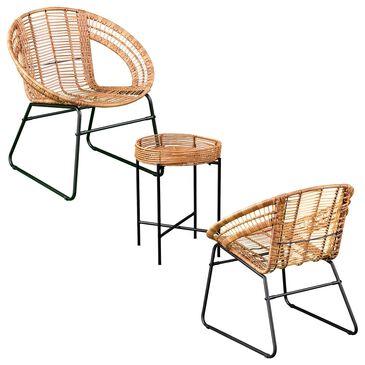 Southern Enterprises Alandhra 3-Piece Bistro Set in Natural and Black, , large