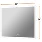 Lexora Home Aurorium 30" x 28" LED Vanity Mirror in White, , large