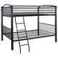 Linon Home Decor Heavy Full Over Full Bunk Bed in Black, , large
