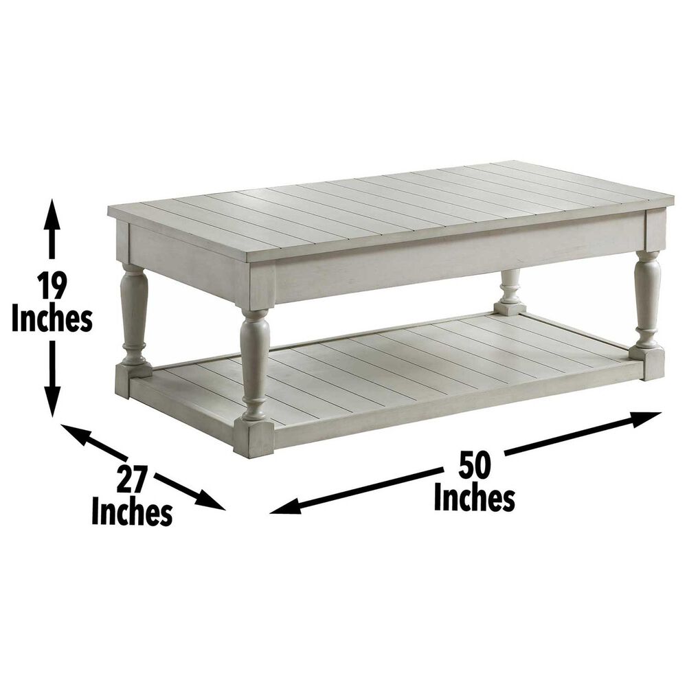Steve Silver Furniture Hemingway Lift Top Coffee Table in Alabaster, , large