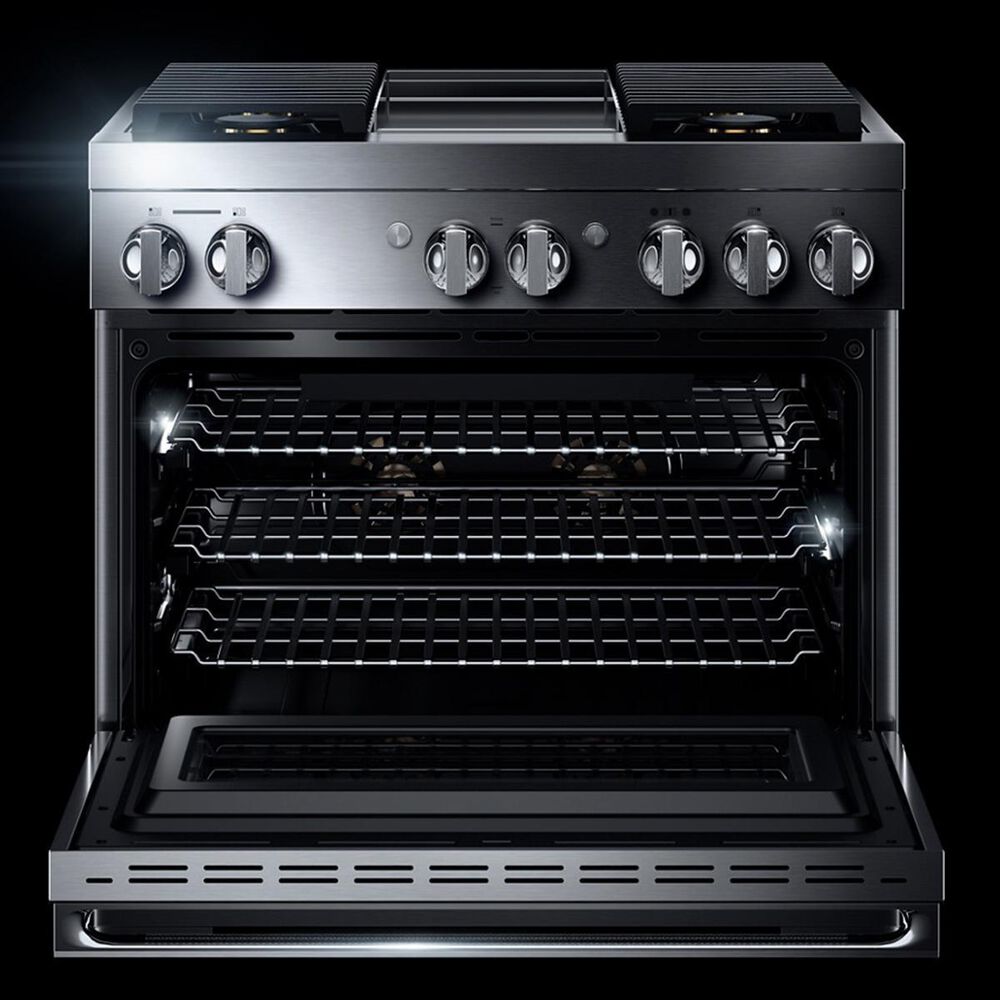 JennAir Noir 36&quot; Professional Range with Griddle in Stainless Steel, , large