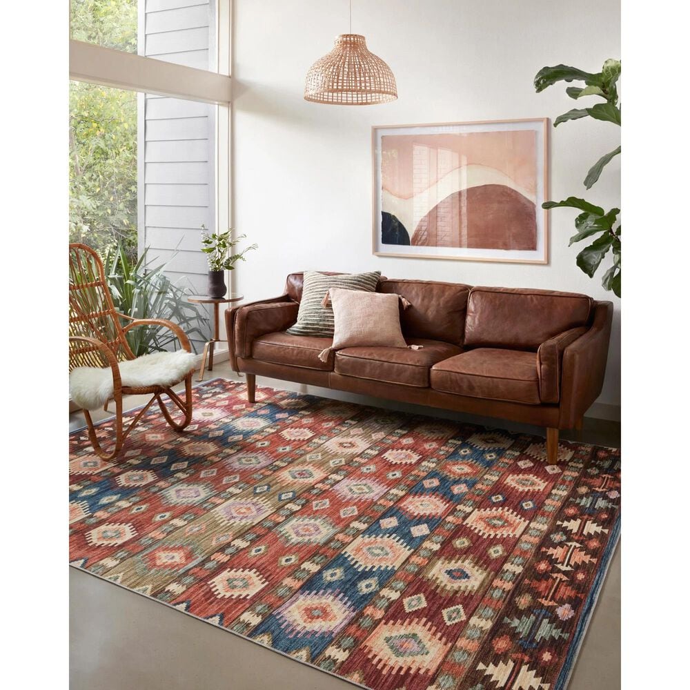 Loloi II Zion ZIO-06 3&#39;6&quot; x 5&#39;6&quot; Fiesta and Multicolor Area Rug, , large