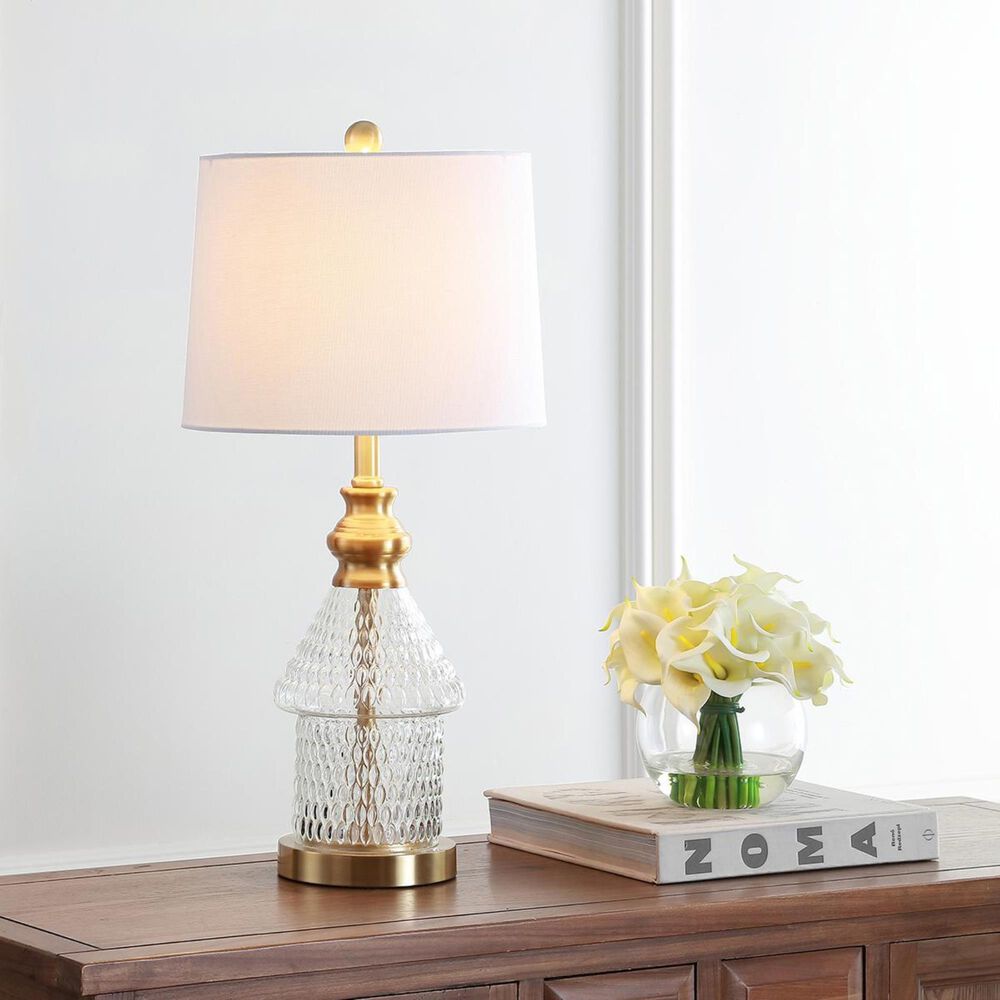 Safavieh Camden Table Lamp in Clear/Brass Gold, , large