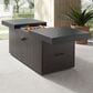 Plank and Hide Rectangular Functional Fire Pit in Wenge and Black, , large