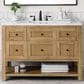 James Martin Vanities Breckenridge 48" Single Bathroom Vanity in Light Natural Oak with 3 cm Ethereal Noctis Quartz Top and Rectangular Sink, , large