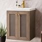 James Martin Vanities Chianti 20" Single Bathroom Vanity in Whitewashed Walnut with 3.5 cm White Glossy Resin Top and Rectangular Sink, , large