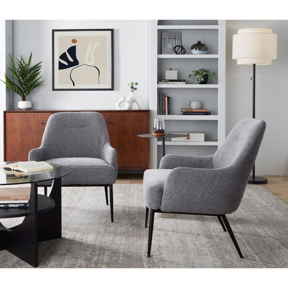 Lumisource Marcel Accent Chair in Light Grey, , large