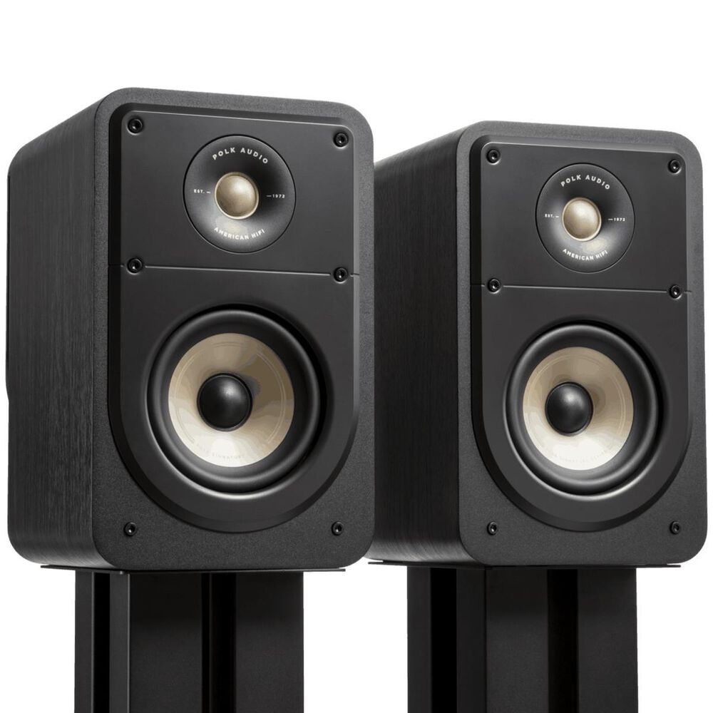 Polk Audio Compact High-Resolution Bookshelf Loudspeakers in Black, , large