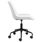 Zuo Modern Byron Office Chair in White and Black, , large