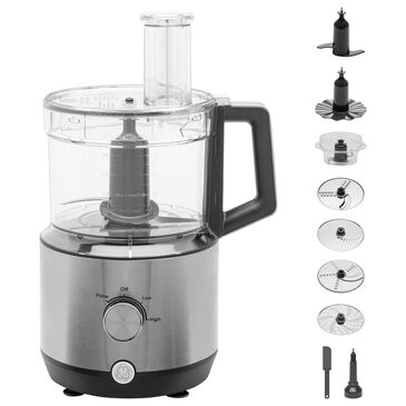 GE Appliances 12-Cup Food Processor with Accessories in Stainless Steel, , large
