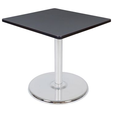 Regency Global Sourcing Cain 30" Square Dining Table in Chrome and Grey - Table Only, , large