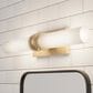 Hunter Lenlock 22" 2-Light Vanity with Cased White Shade in Alturas Gold, , large