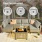 HOMLUX 11-Piece Outdoor Modular Sofa Conversation Set in Dark Gray, , large