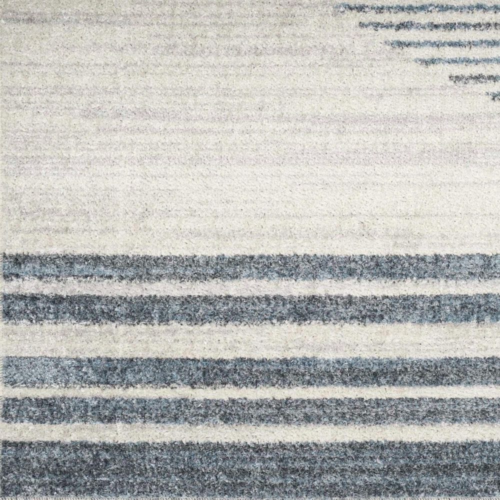Nourison Astra Machine Washable ASW05 7&#39;10&quot; x 10&#39; Ivory and Blue Area Rug, , large