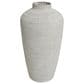 Maple and Jade 23" Decorative Vase with Linear Pattern in Distressed Cream, , large