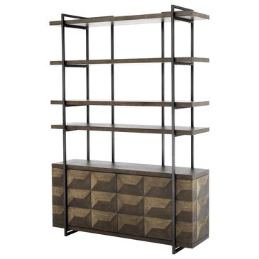 Eichholtz Gregorio Sideboard Cabinet with Hutch in Bronze and Oak, , large