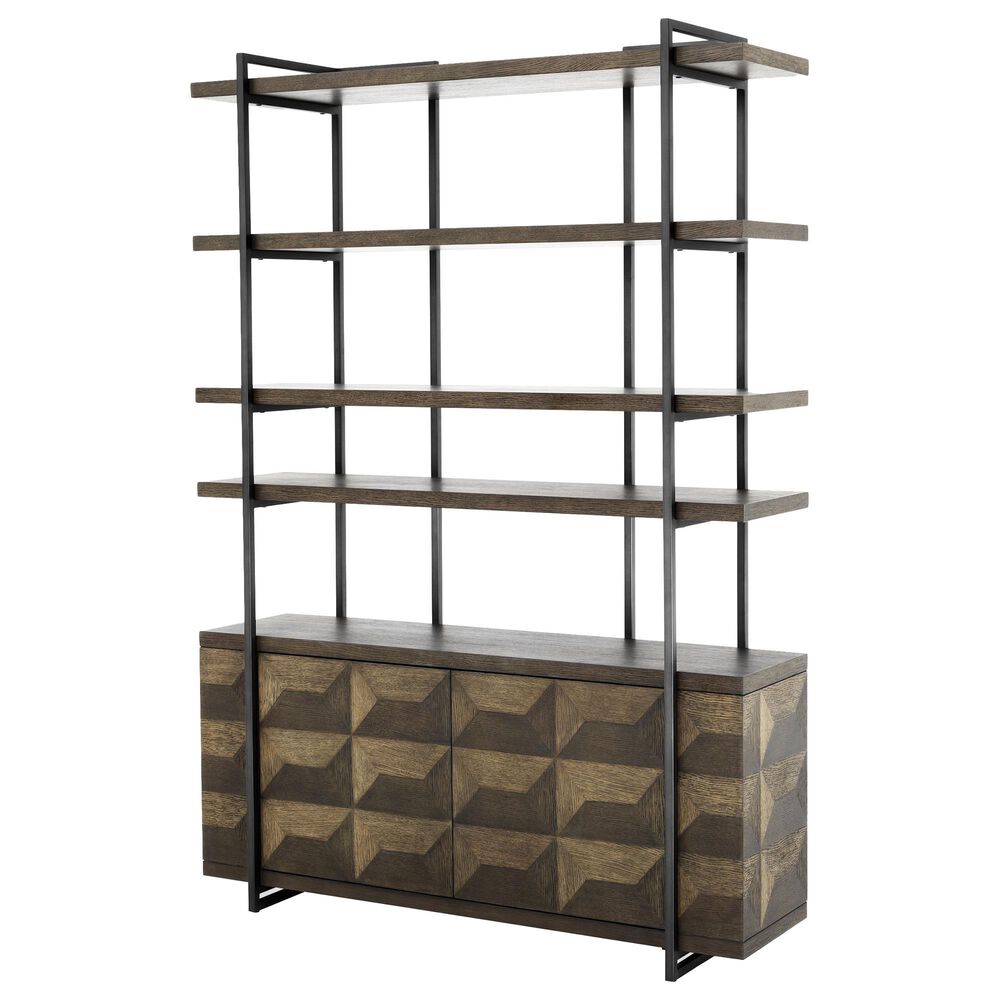 Eichholtz Gregorio Sideboard Cabinet with Hutch in Bronze and Oak, , large