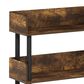 HOMLUX Turn-N-Tube 5-Tier Open Display Storage Bookshelf in Amber Pine and Black, , large