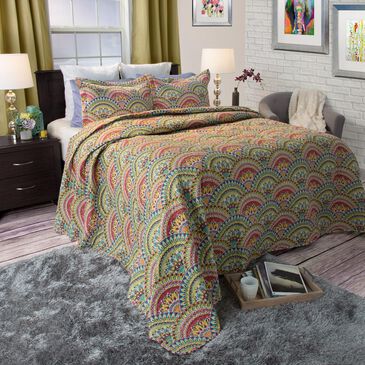 Timberlake Melanie 3 Piece Full/Queen Quilt Set, , large
