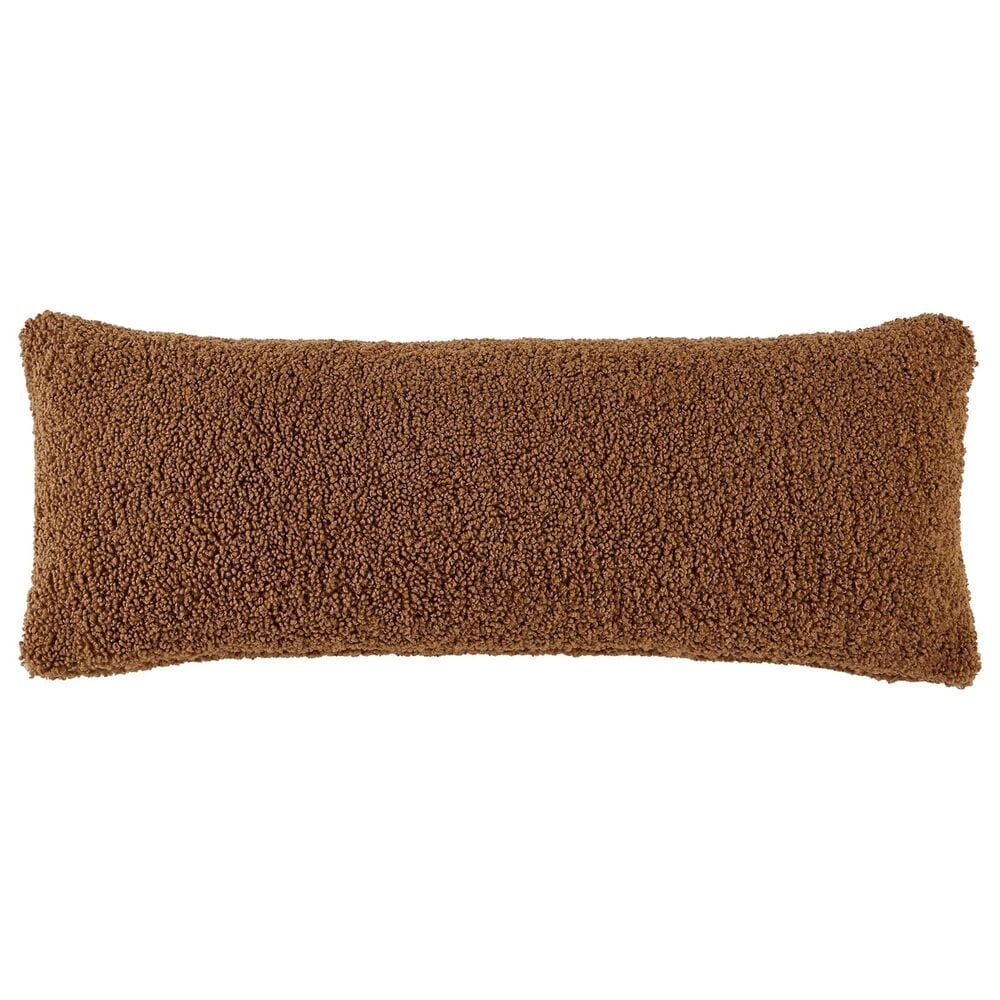 HiEnd Accents Teddy 14" x 36" Throw Lumbar Pillow in Umber, , large