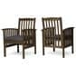 Hearth and Haven Casa Outdoor Dining Chair with Purple Cushion in Dark Grey (Set of 2), , large