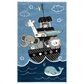 Safavieh Carousel Animals 3"3" x 5"3" Blue and Grey Kids  Area Rug, , large