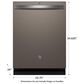 GE Appliances 24" Built-In Bar Handle Dishwasher with 45 dBA Quiet Package in Fingerprint Resistant Slate, , large