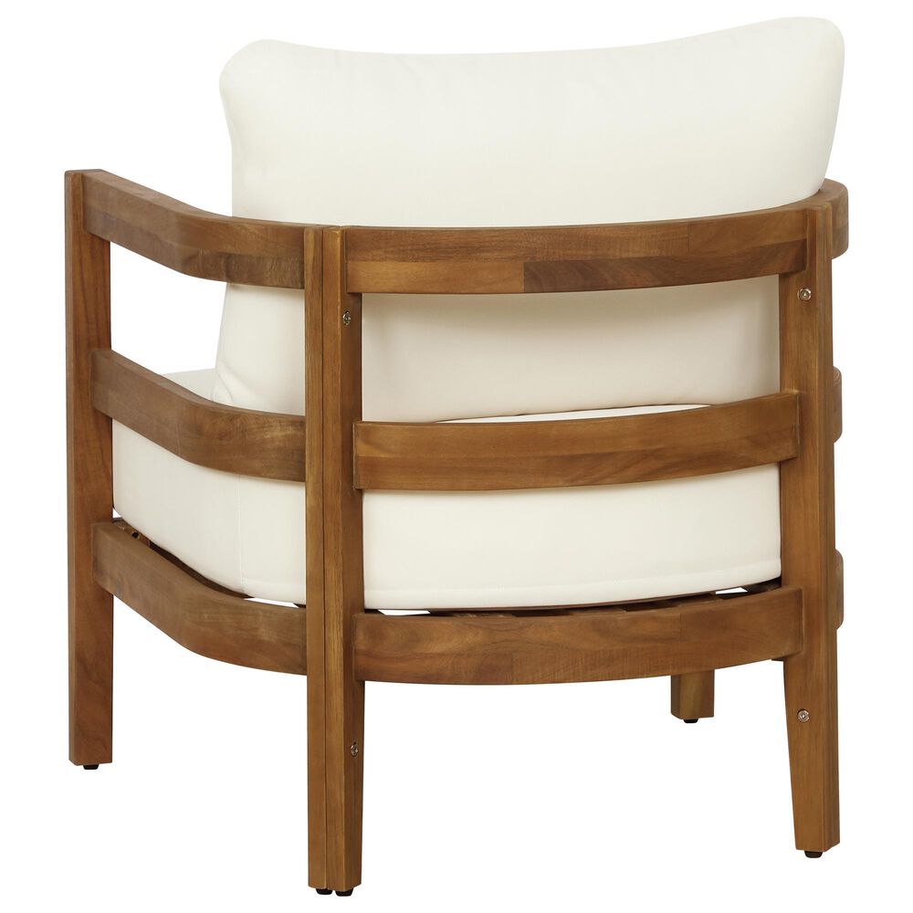 Linon Home Decor Breton Patio Arm Chair in Beige, , large