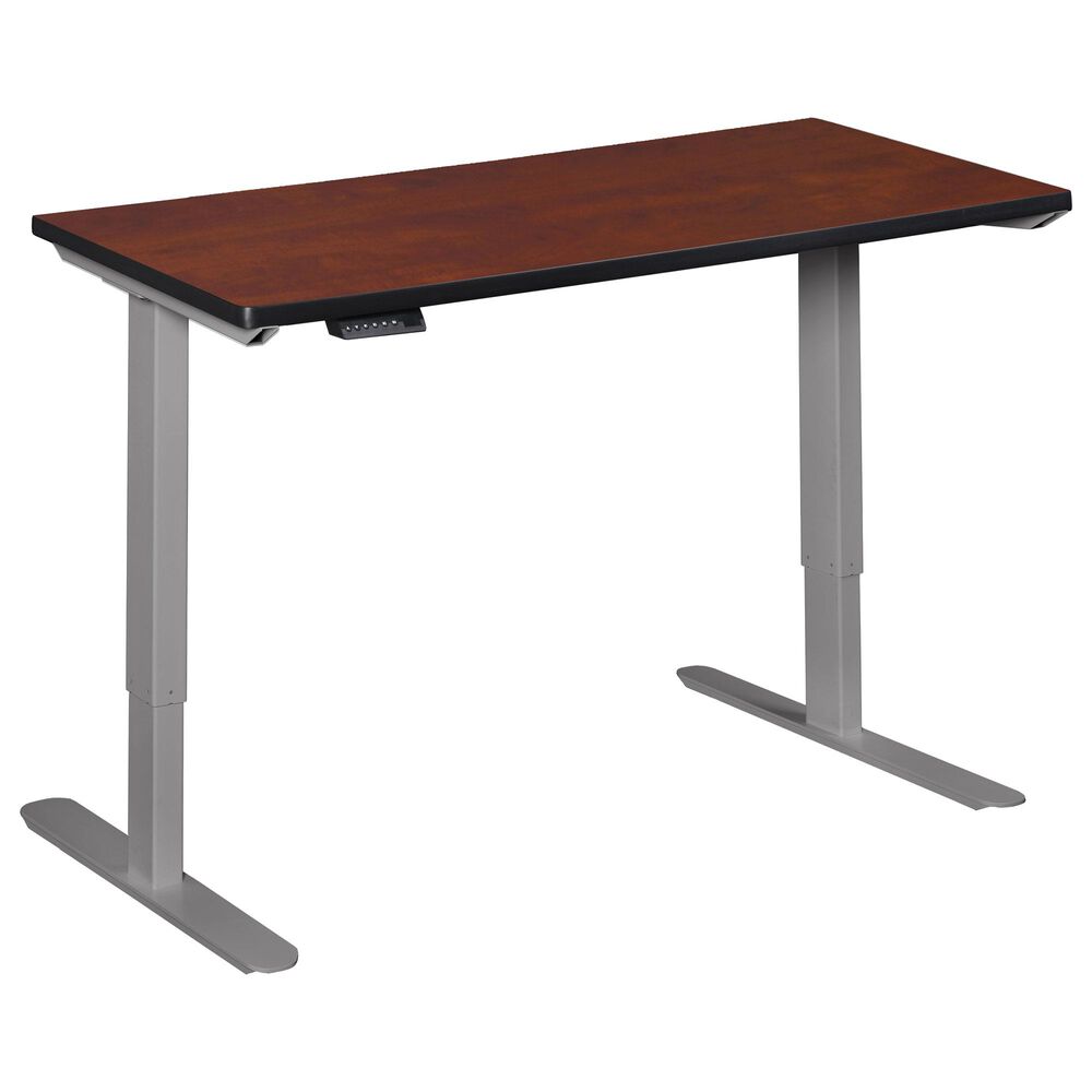 Regency Global Sourcing Esteem 72" Adjustable Power Desk in Cherry/Grey, , large