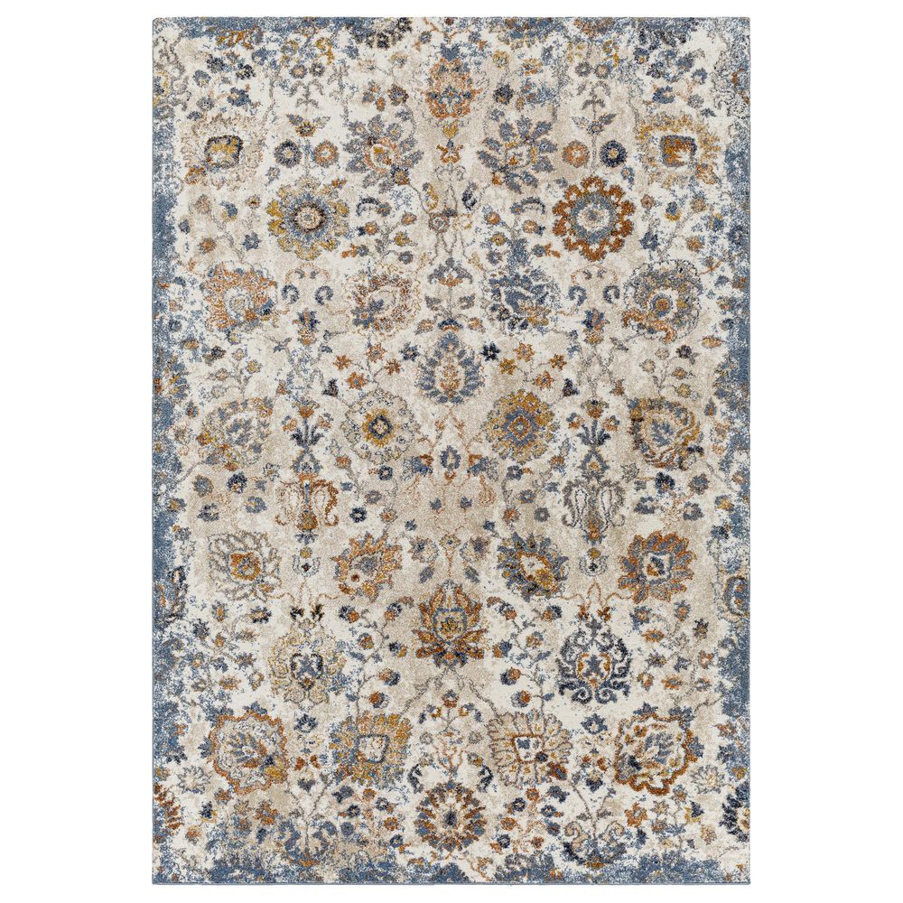 Surya Tuscany TUS-2331 Blue, Cream, Brown, Dusty Coral, Light Beige, Gray, Dark Blue and Bright Yellow 12&#39; x 15&#39; Area Rug, , large