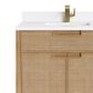 James Martin Vanities Solene 36" Single Bathroom Vanity in Seaside Oak with Single Hole 3 cm White Zeus Quartz Top and Rectangular Sink, , large
