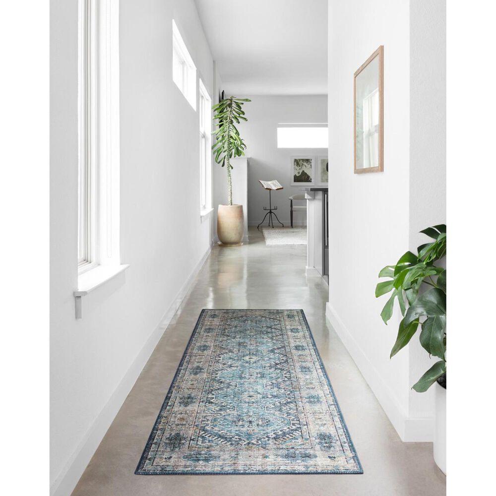 Loloi II Skye SKY-03 2&#39;6&quot; x 7&#39;6&quot; Denim and Natural Runner, , large