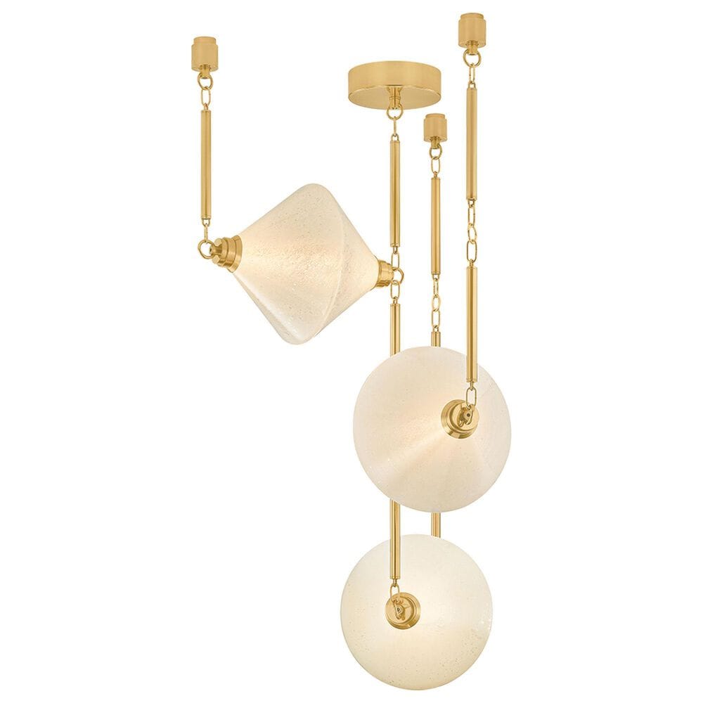 Troy Lighting Solara 3-Light Chandelier in Vintage Polished Brass, , large