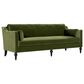 Jennifer Taylor Home Josephine 84.5" Upholstered Modern Sofa in Olive Green Velvet, , large