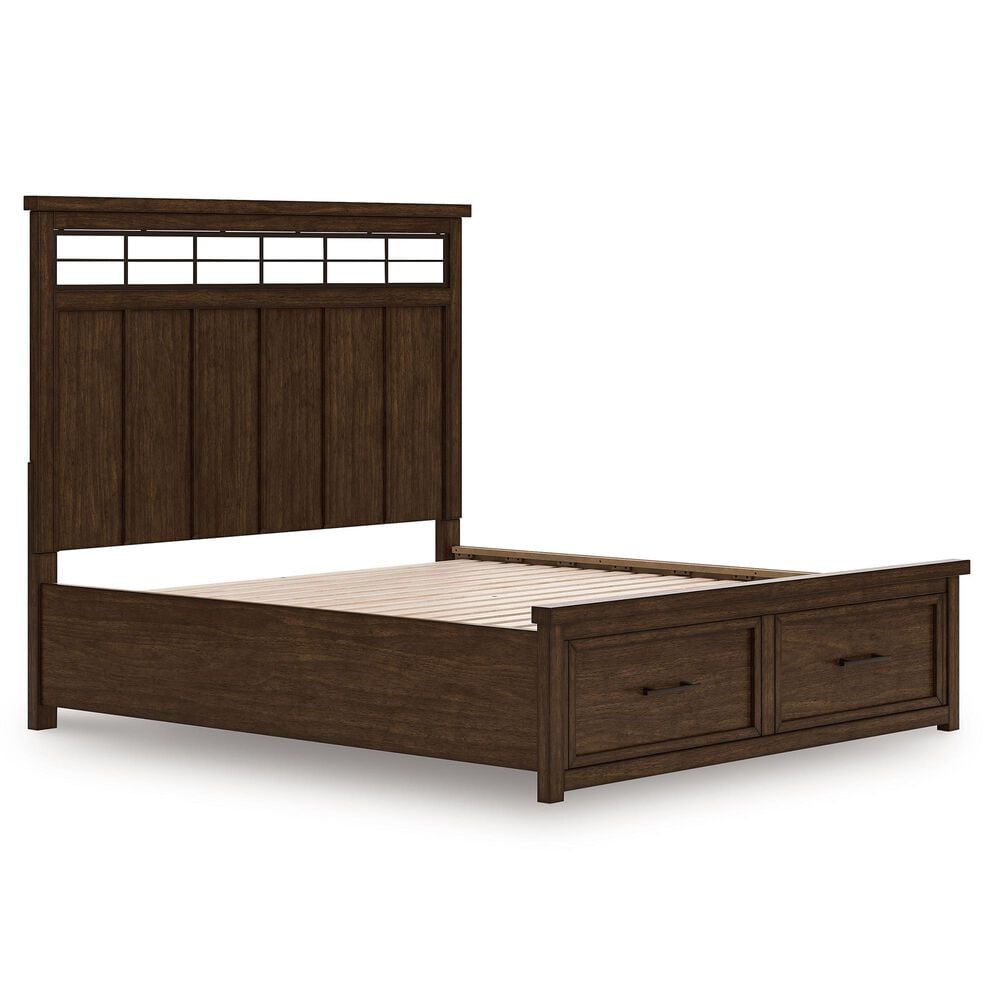 Ashley Taffenbrook King Storage Bed in Medium Brown, , large