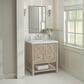 James Martin Vanities Breckenridge 30" Single Bathroom Vanity in Serenity Blue with 3 cm Arctic Fall Solid Surface Top and Rectangular Sink, , large