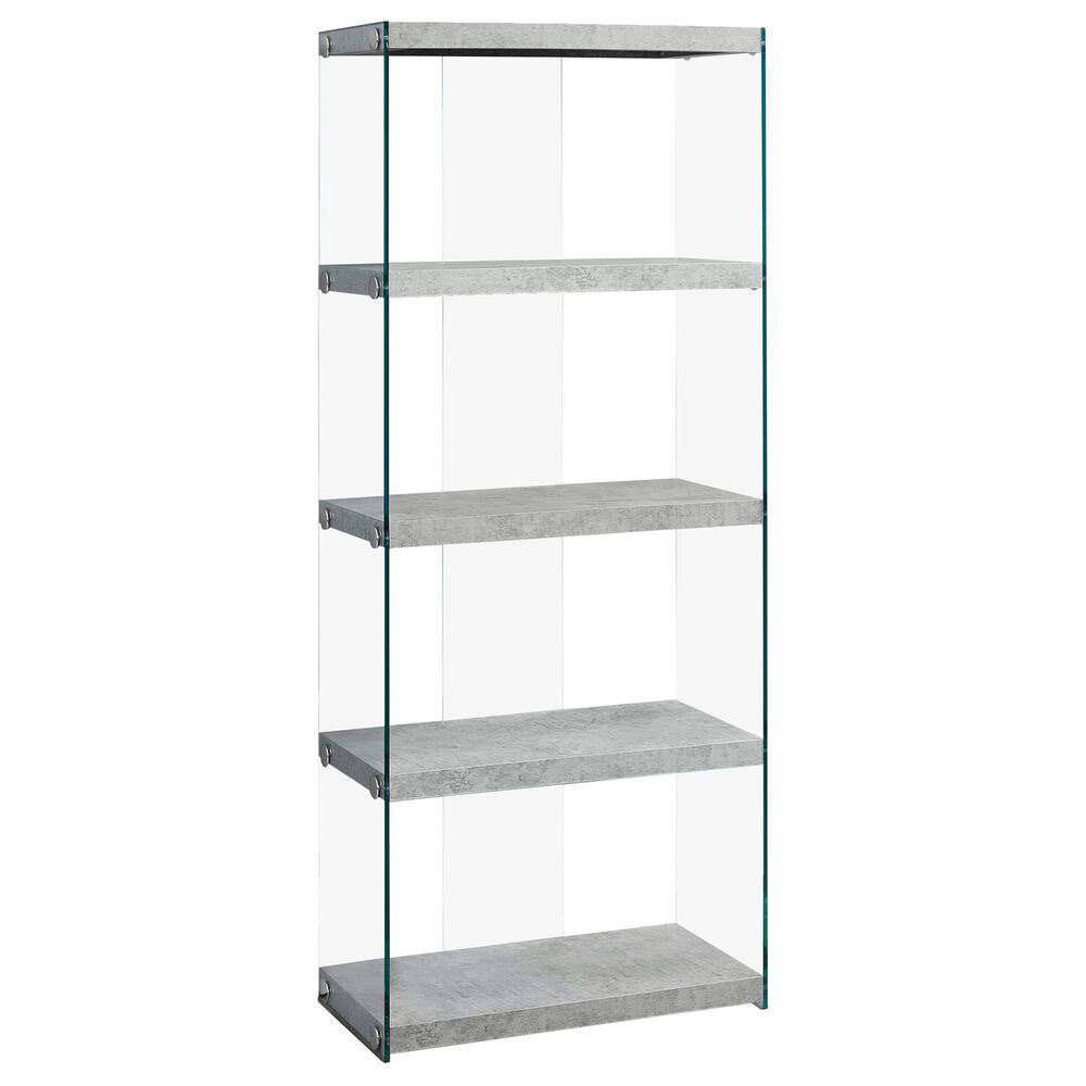 Monarch Specialties 60" Bookcase in Grey, , large