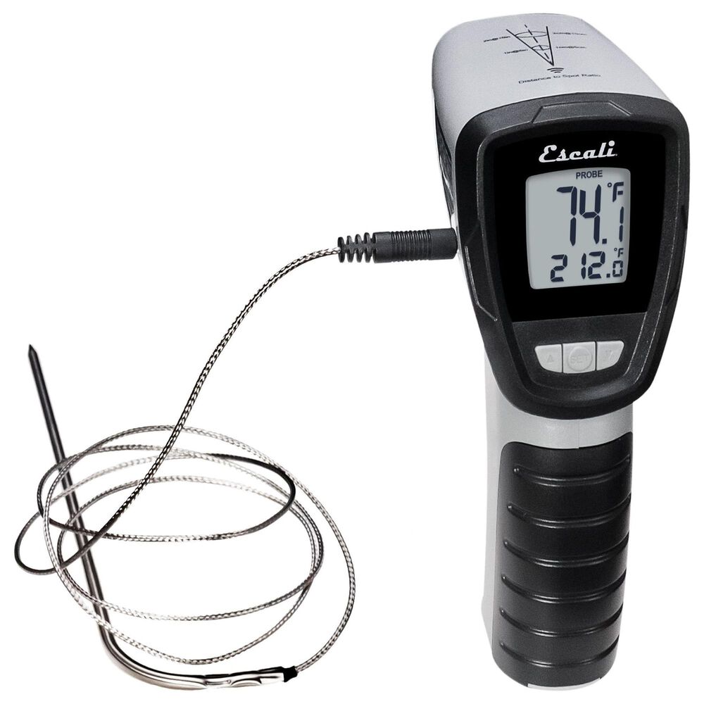 Kitchen Supply Infrared Surface and Probe Thermometer in Grey and Black, , large