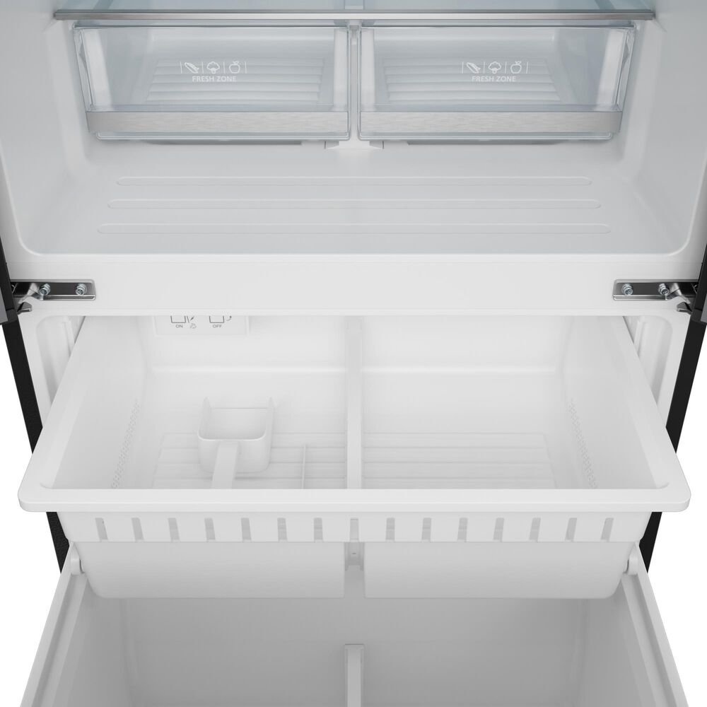 THOR KITCHEN Gordon Ramsay 17.5 Cu. Ft. Counter Depth French Door Refrigerator with Bronze Handle Kit in Black, , large