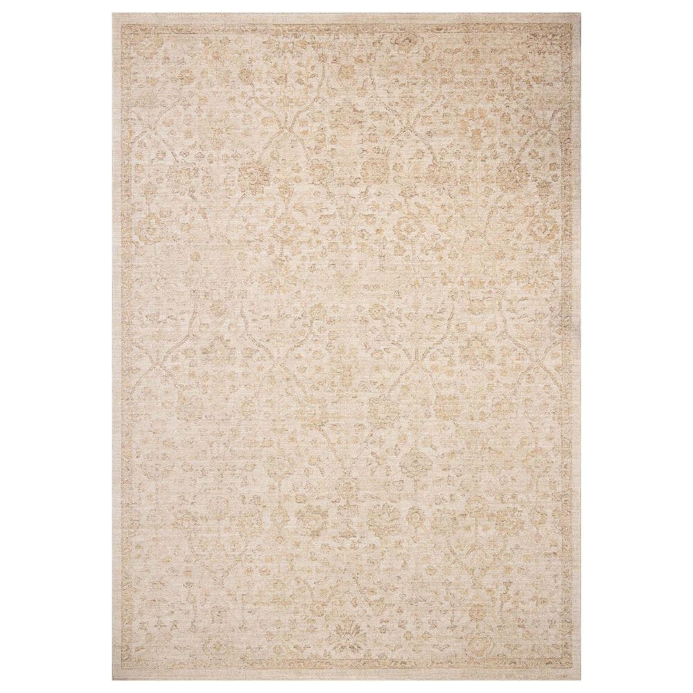 Chris Loves Julia x Loloi Palma Ivory and Sand 5"3" x 7"6" Area Rug, , large