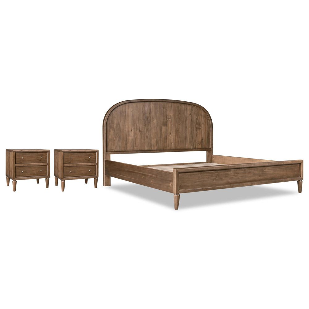 Urban Home Langley King Bed with Two Nightstands in Autumn Forest, , large