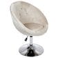 Impressions Vanity Antoinette Vanity Chair with Ivory Velvet Cushion in Stainless Steel, , large