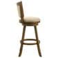 Armen Living Aiden Swivel Bar Height Stool with Light Scone Upholstery in Sepia Brown, , large